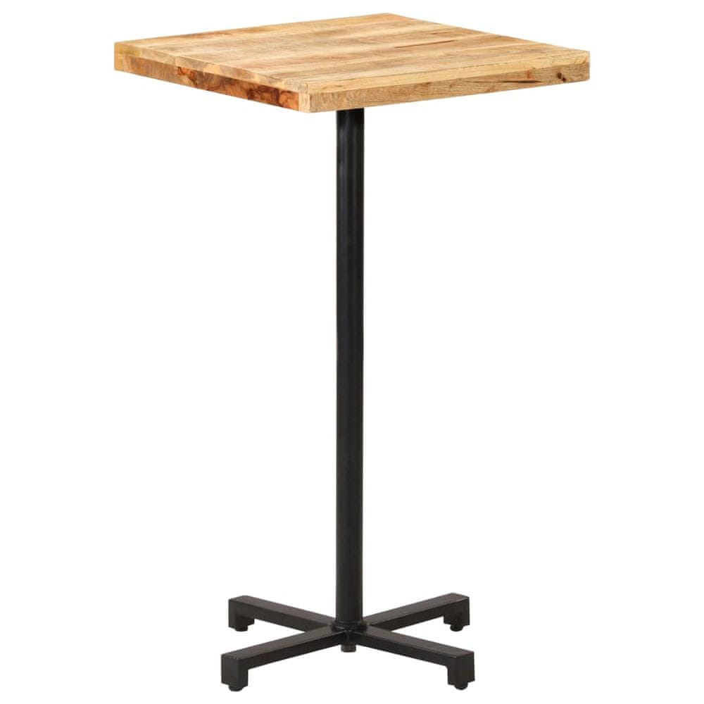 Vidaxl Barový stôl štvorcový 60x60x110 cm surové mangovníkové drevo